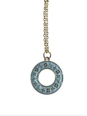 Louis Vuitton Pendant on Gold Necklace